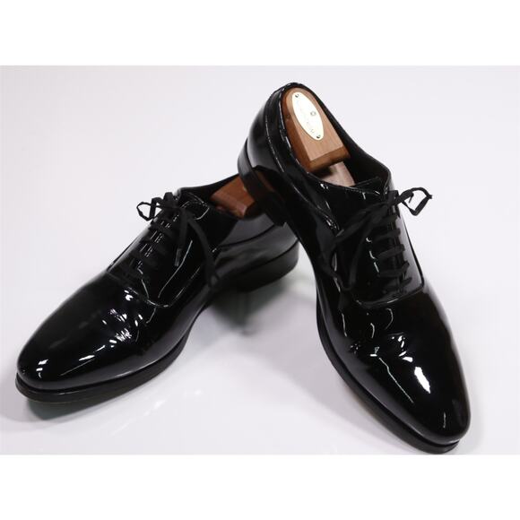Suitsupply Black Patent Leather Tuxedo Formal Wedding Oxford Dress Shoes US 10 main image 5